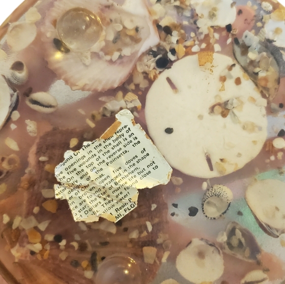 Vintage lucite seashell trivet - Picture 2 of 2